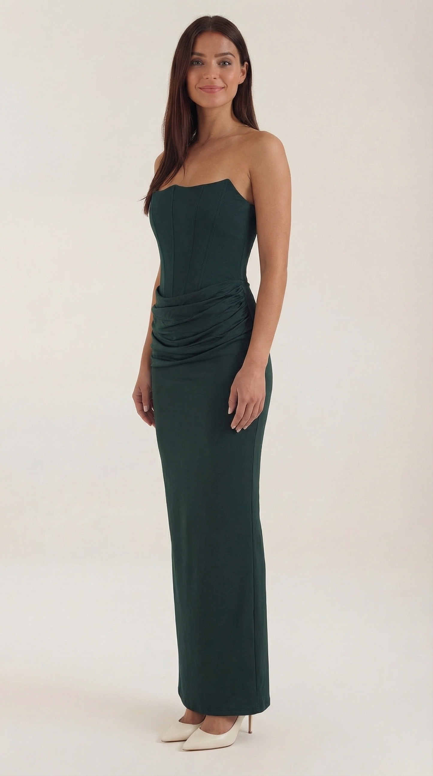 Andrea-Vestido largo tipo corsé