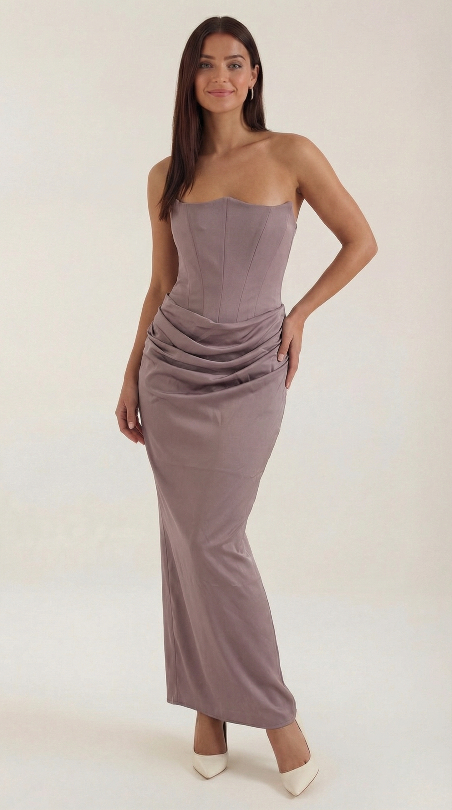 Andrea-Vestido largo tipo corsé
