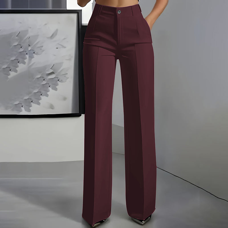 lydia - Pantalones de traje de mujer de cintura alta