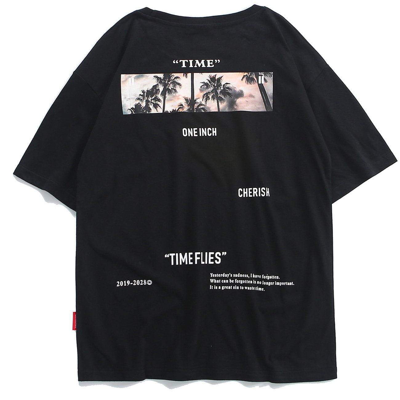 WLS Landscape Theme Printing Short-Sleeved Cotton Tee