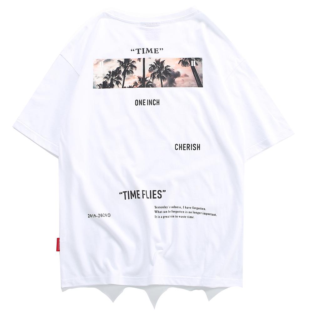 WLS Landscape Theme Printing Short-Sleeved Cotton Tee