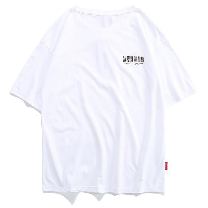 WLS Landscape Theme Printing Short-Sleeved Cotton Tee
